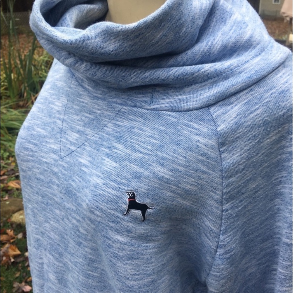 Women’s Black Dog Cowl Neck Sweatshirt Blue